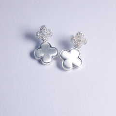 Pave Clover Clusters Earring