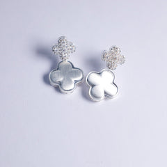 Pave Clover Clusters Earring