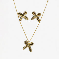 Ribbed Bow chain set