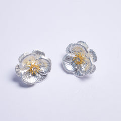 Frost Petal Sterling Studs