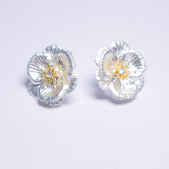 Frost Petal Sterling Studs