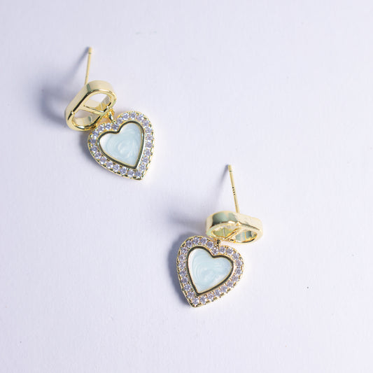 Ocean Heart Studs