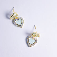 Ocean Heart Studs