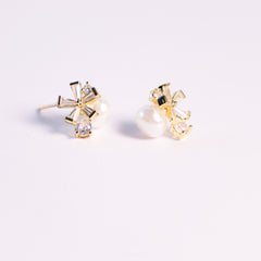 Golden Crystal Dawn Studs