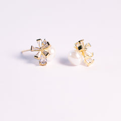 Golden Crystal Dawn Studs