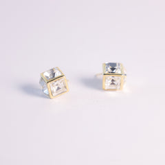 White Crystal Vault Studs