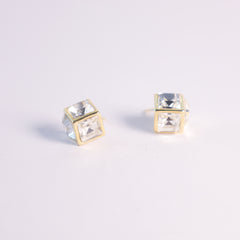 White Crystal Vault Studs
