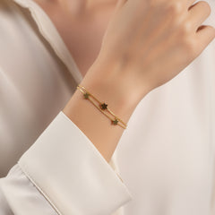 Golden Star Layered Bracelet