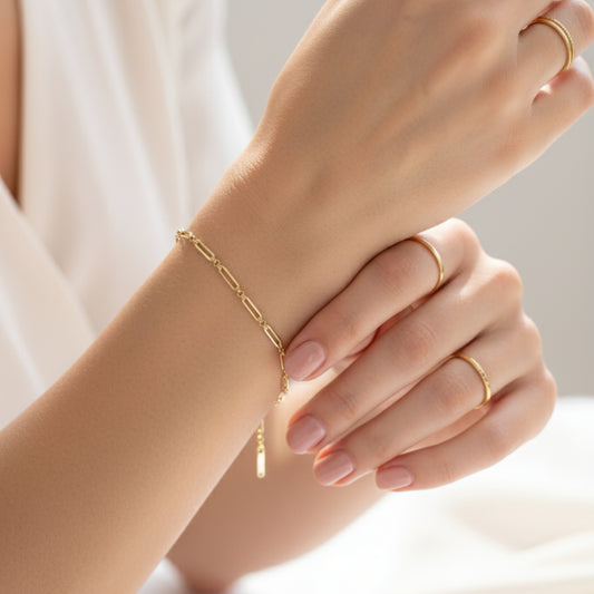 Gold Capsule Link Bracelet